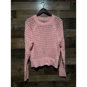 J. Crew Womens XL Knit Open Hole Sweater Long Sleeve Pink